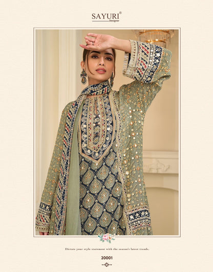 Ehsaas Sayuri Natural Crape Pakistani Readymade Suits Supplier Gujarat