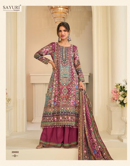 Ehsaas Sayuri Natural Crape Pakistani Readymade Suits Supplier Gujarat