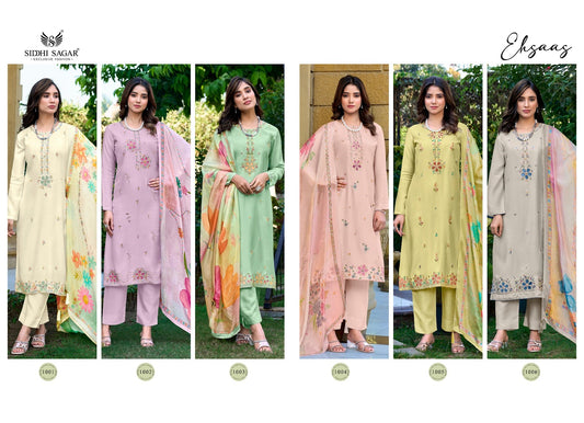 Ehsaas Siddhi Sagar Muslin Silk Pant Style Suits Exporter