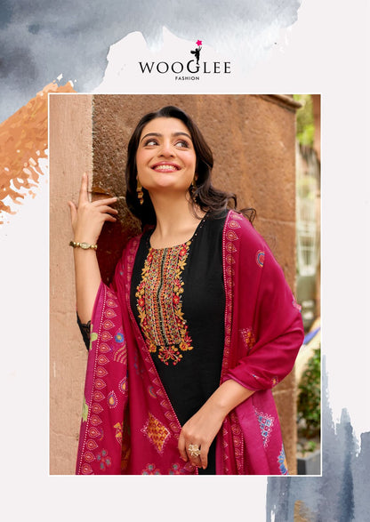 Ehsaas Vol 2 Wooglee Viscose Weaving Readymade Pant Style Suits Manufacturer India