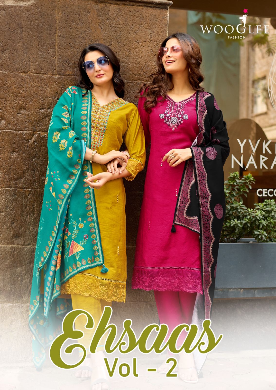 Ehsaas Vol 2 Wooglee Viscose Weaving Readymade Pant Style Suits Manufacturer India