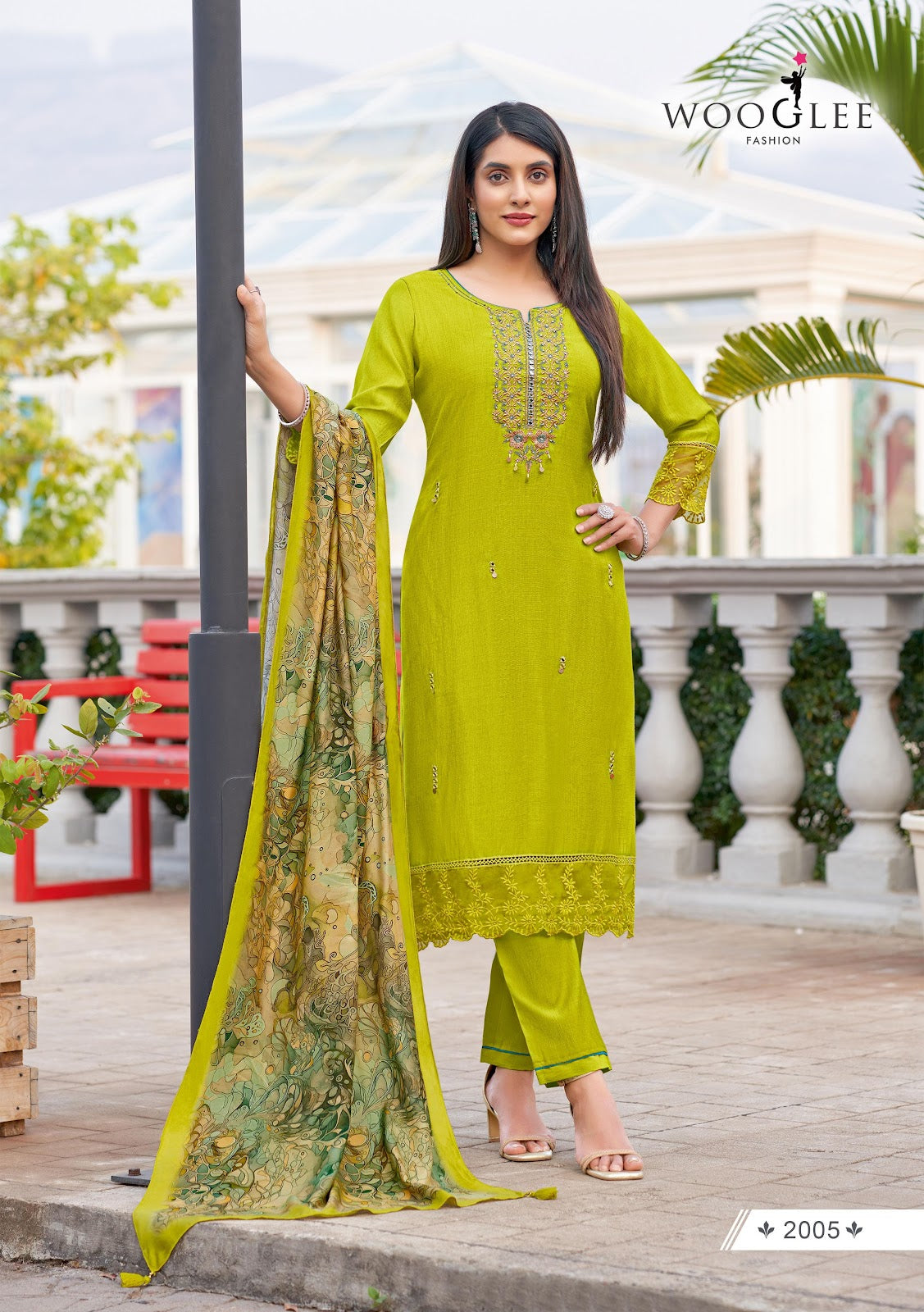 Ehsaas Wooglee Viscose Weaving Readymade Pant Style Suits Wholesale Price