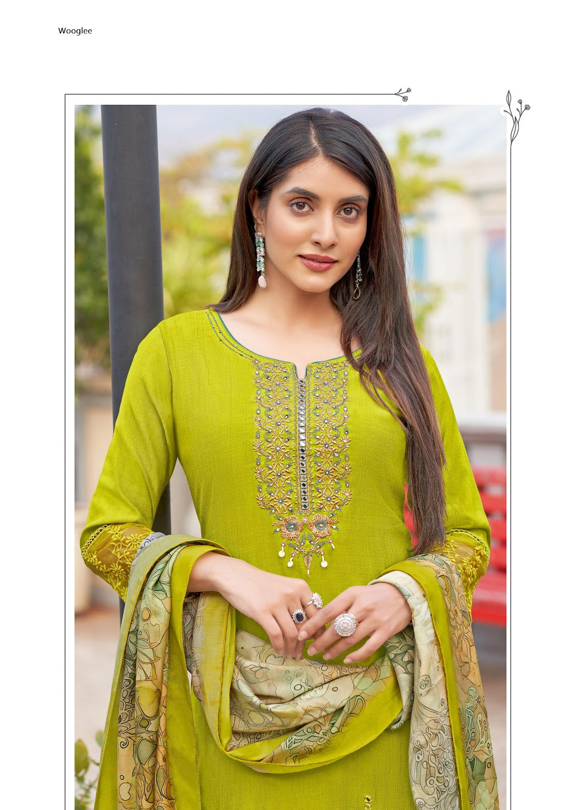 Ehsaas Wooglee Viscose Weaving Readymade Pant Style Suits Wholesale Price