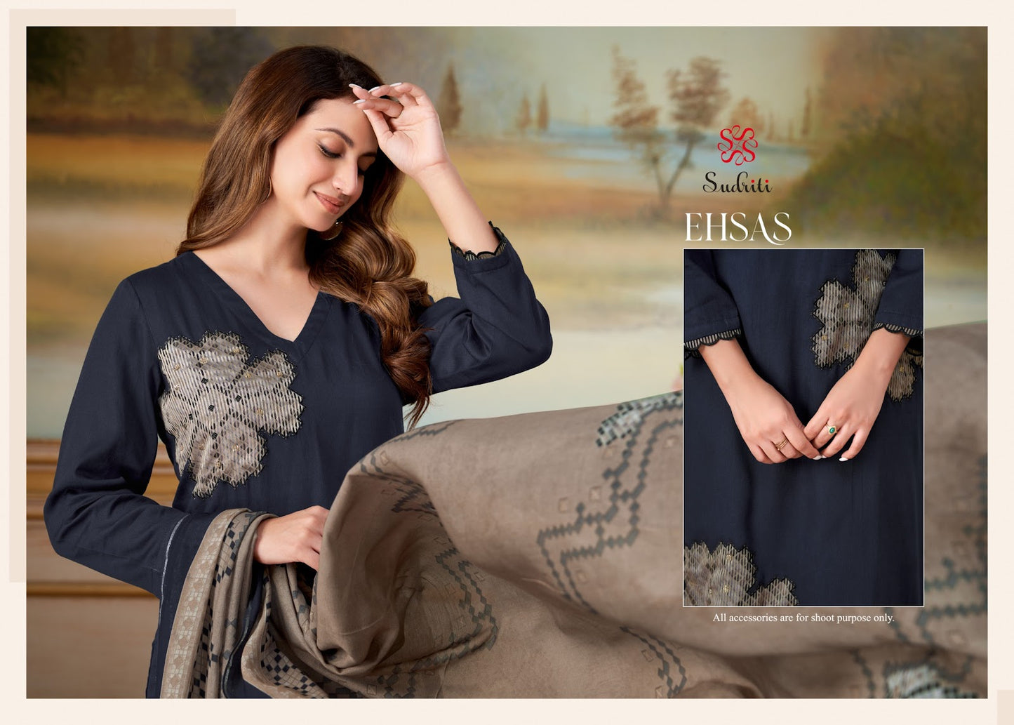 Ehsas Sudriti Sahiba Cosmos Pant Style Suits Wholesale Price