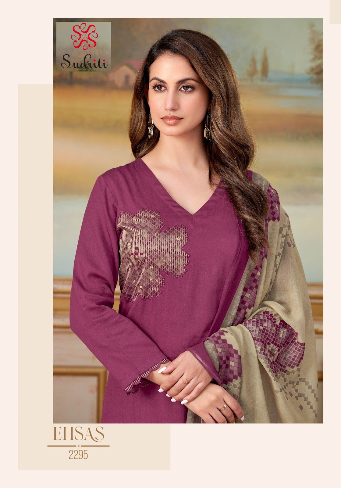 Ehsas Sudriti Sahiba Cosmos Pant Style Suits Wholesale Price