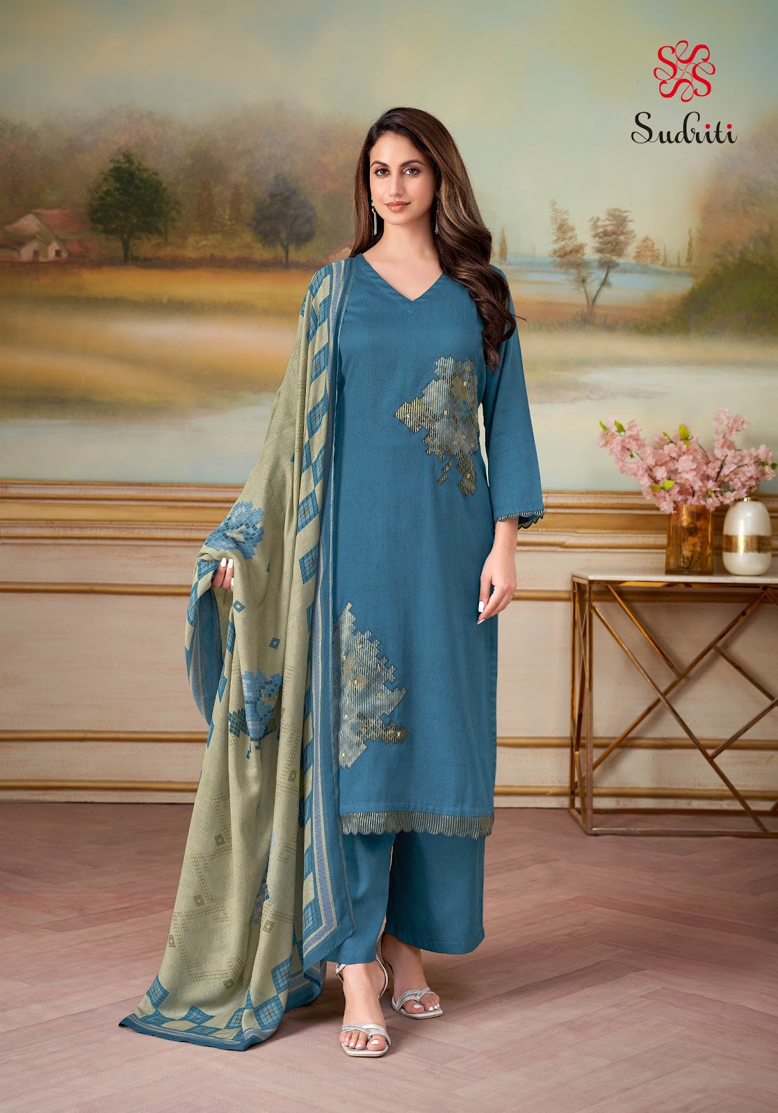 Ehsas Sudriti Sahiba Cosmos Pant Style Suits Wholesale Price