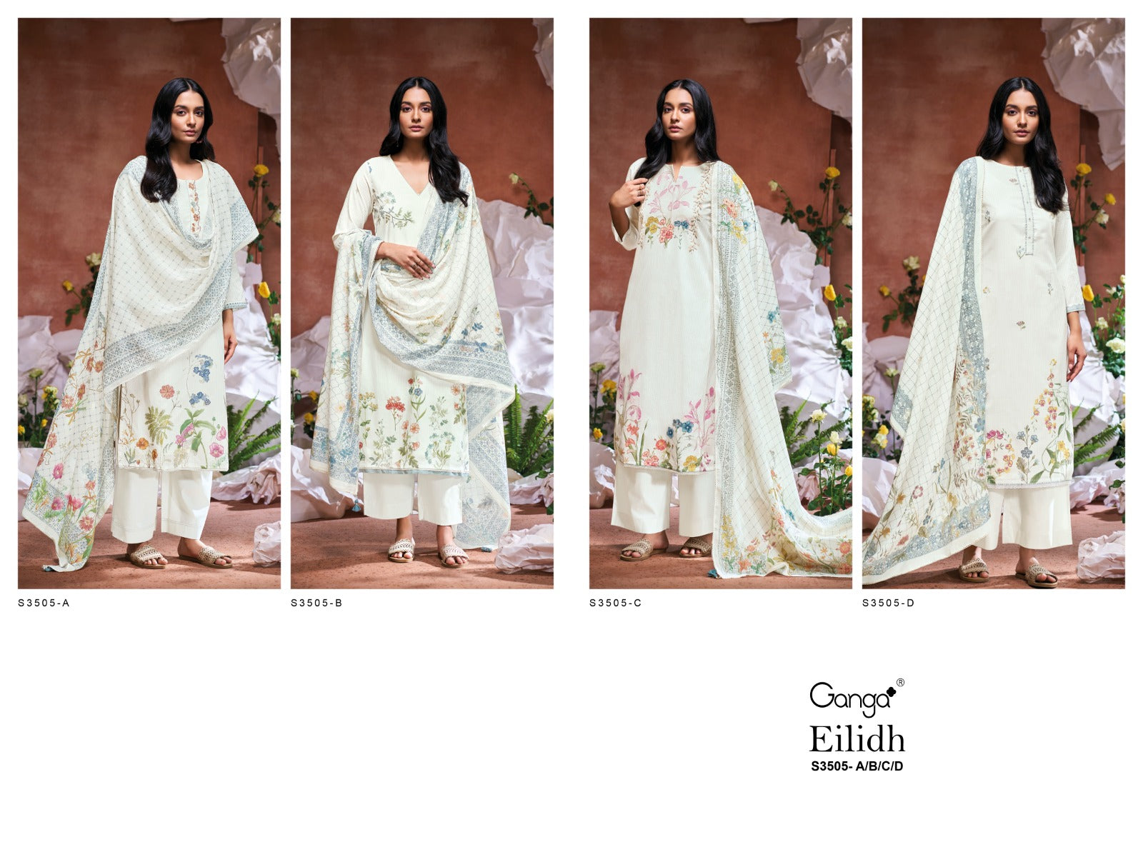 Eilidh 3505 Ganga Cotton Plazzo Style Suits Wholesaler Gujarat
