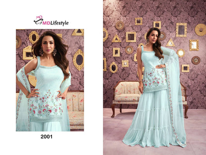 Eilish Vol 1 Md Lifestyle Georgette Readymade Sharara Suits Manufacturer Ahmedabad