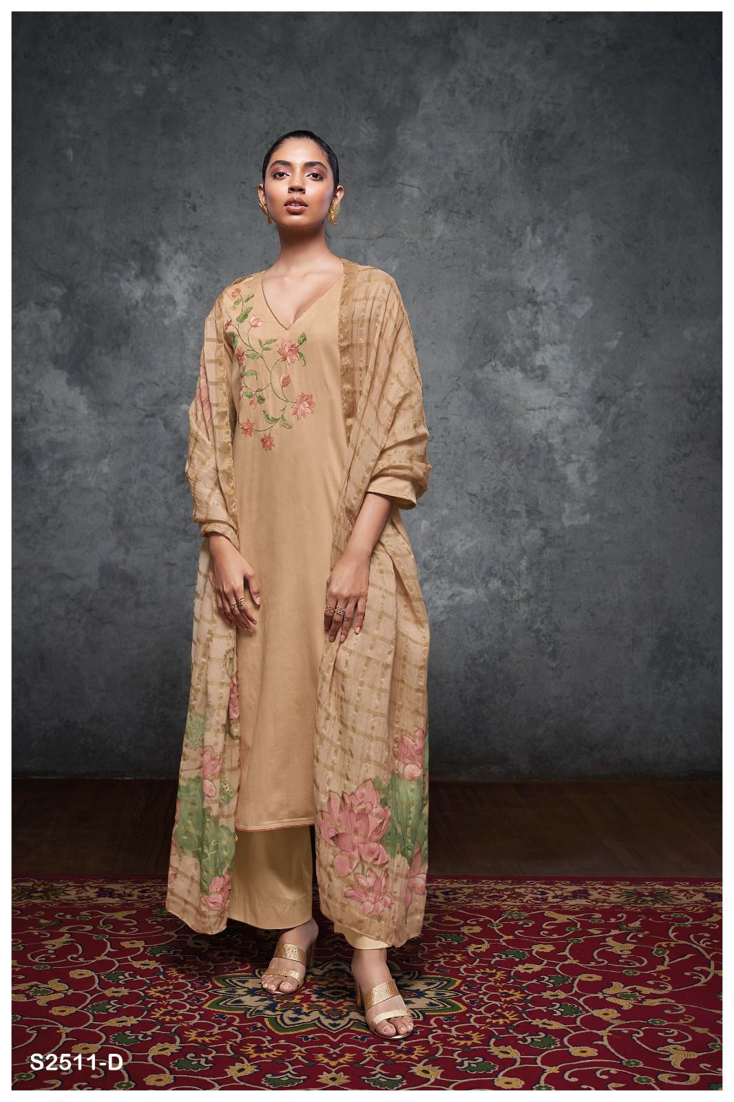 Eira 2511 Ganga Cotton Silk Plazzo Style Suits