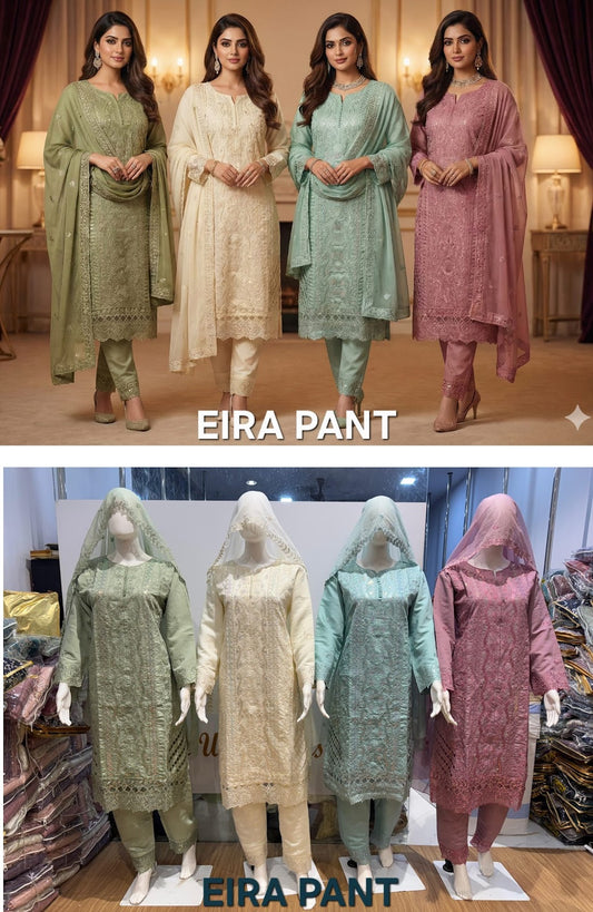 Eira Pant Safa Creation Roman Silk Pakistani Readymade Suits Manufacturer Gujarat