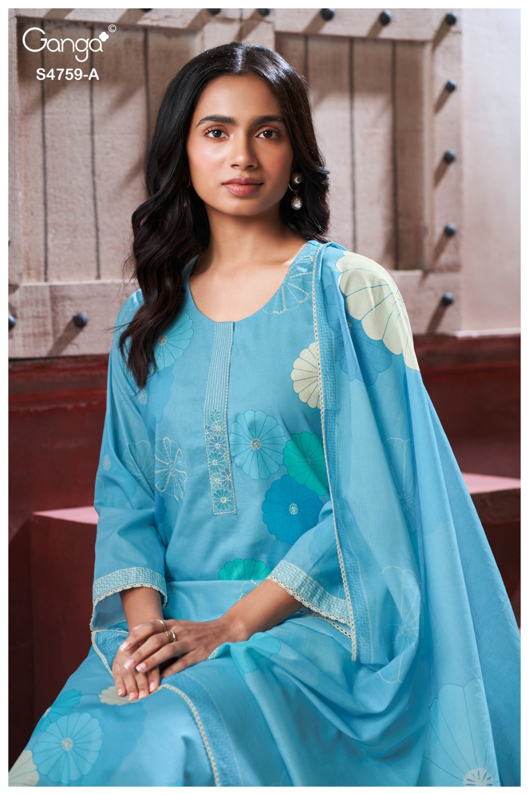 Eiraaya 4759 Ganga Cotton Lawn Plazzo Style Suits Manufacturer Ahmedabad