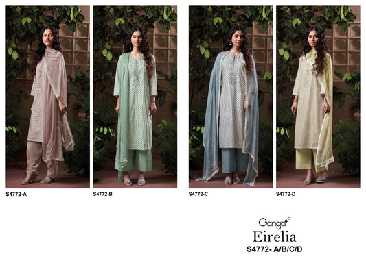 Eirelia 4772 Ganga Cotton Pant Style Suits Wholesale