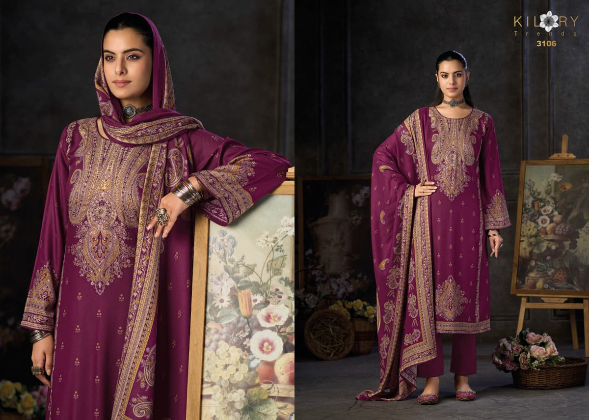 Ek Safar Kilory Viscose Pashmina Suits Wholesale