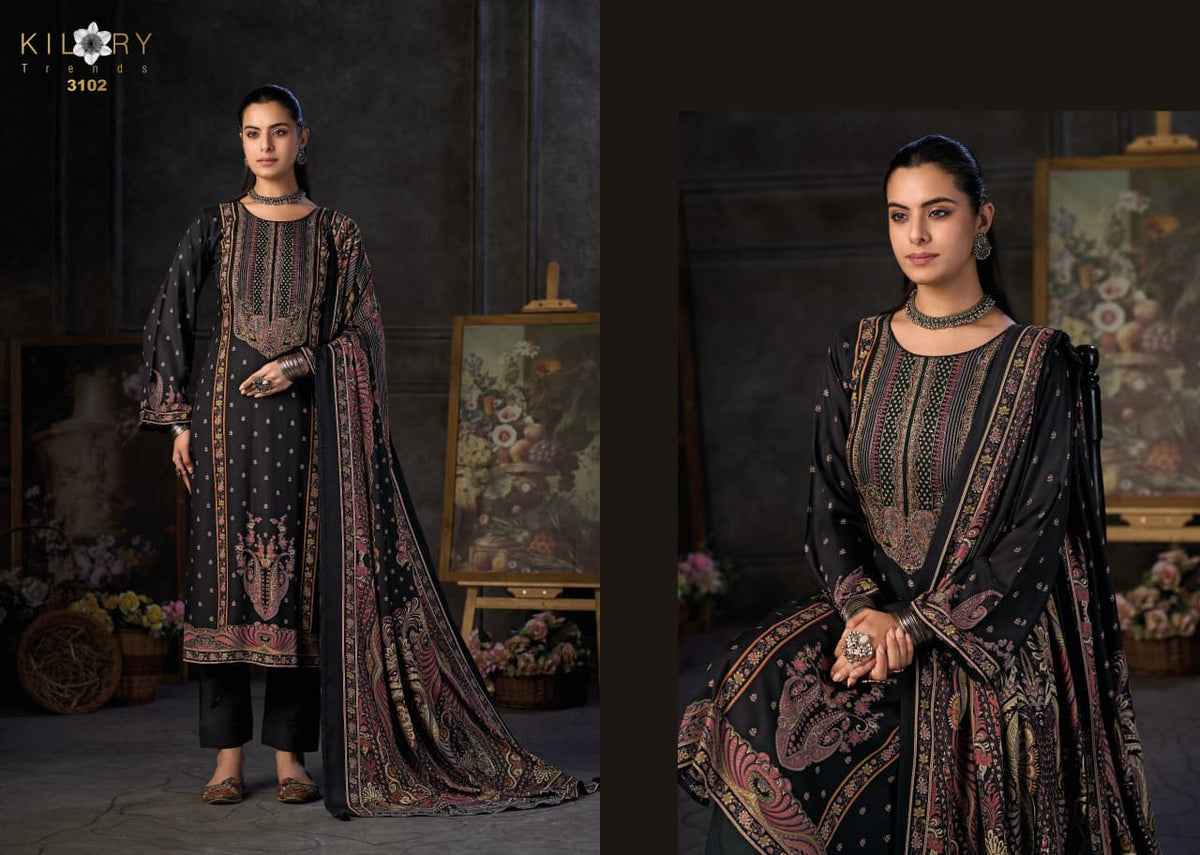 Ek Safar Kilory Viscose Pashmina Suits Wholesale