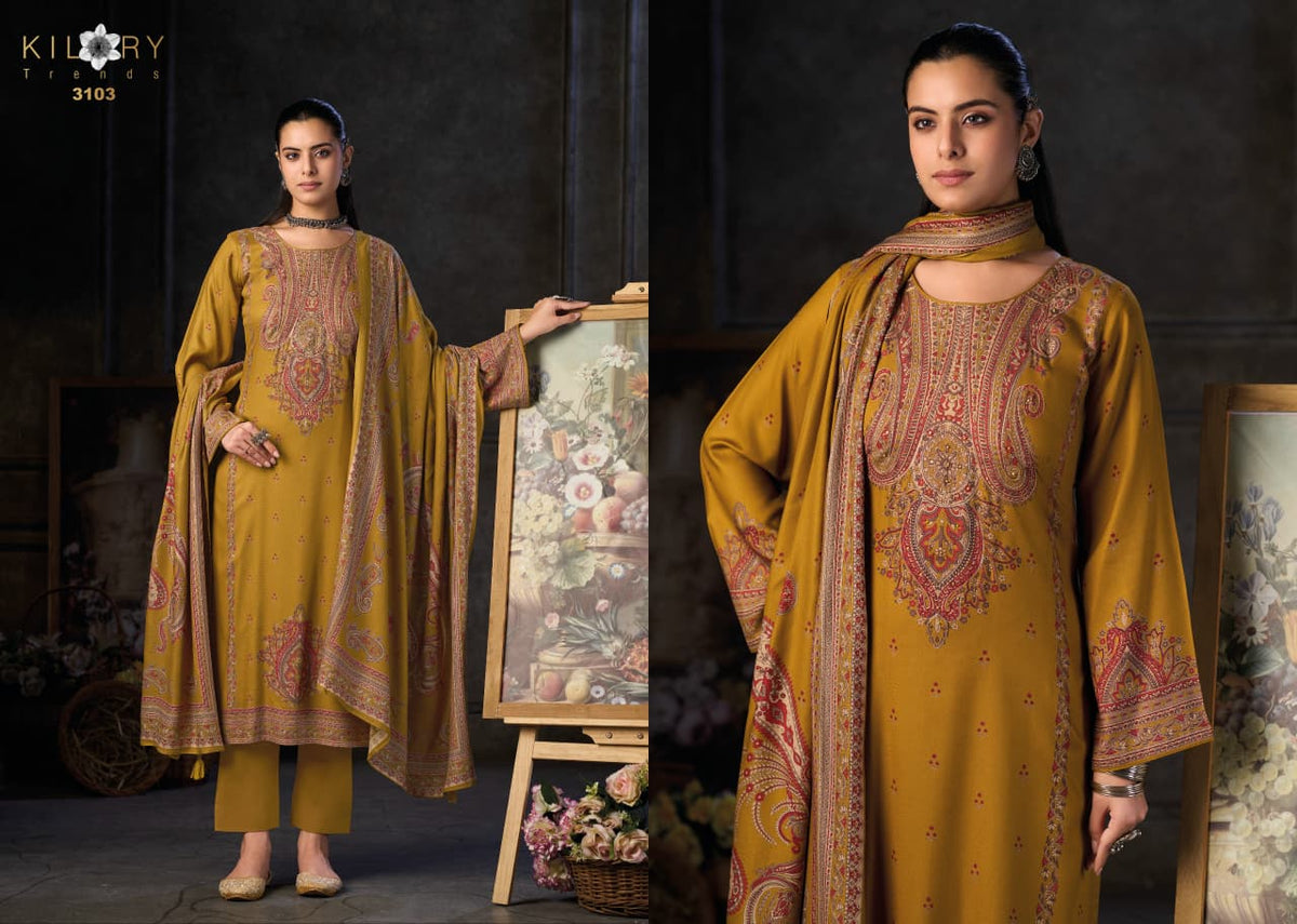 Ek Safar Kilory Viscose Pashmina Suits Wholesale
