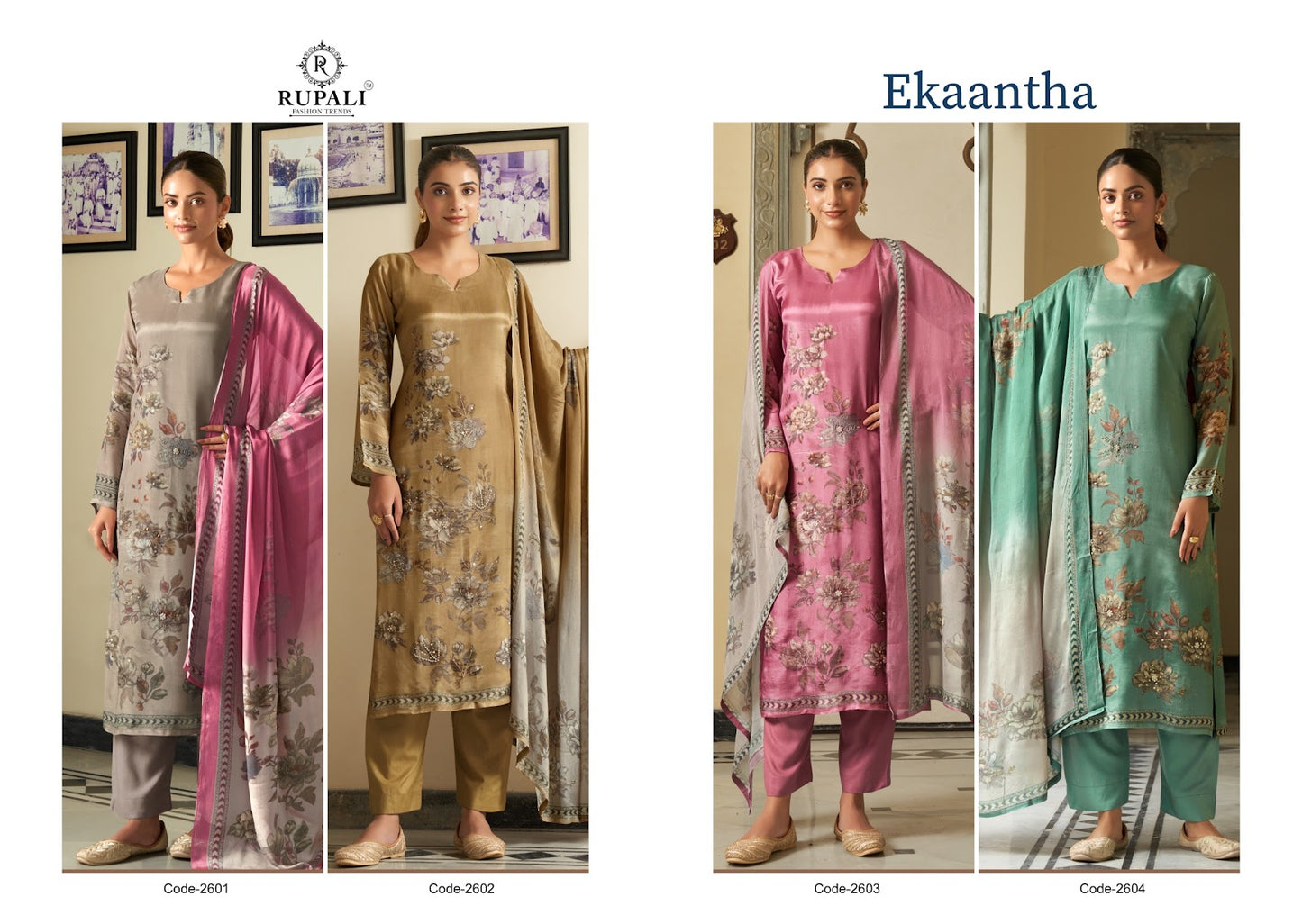 Ekaantha Rupali Organza Pant Style Suits Supplier Ahmedabad