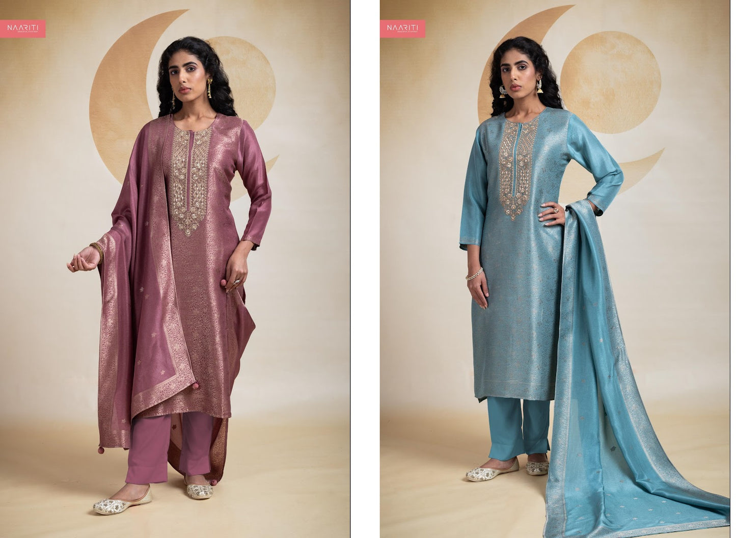 Ekamya Naariti Silk Jacquard Pant Style Suits Supplier Ahmedabad