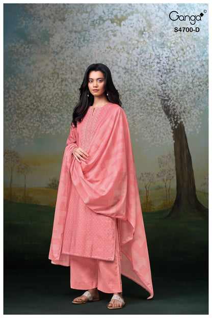 Ekanshi S4700 Ganga Cotton Pant Style Suits Wholesale Rate