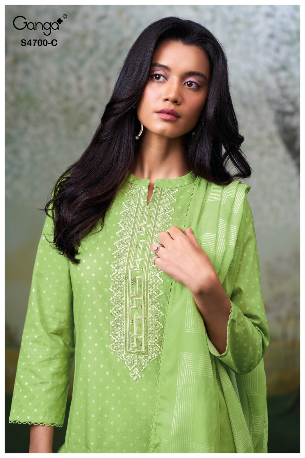 Ekanshi S4700 Ganga Cotton Pant Style Suits Wholesale Rate