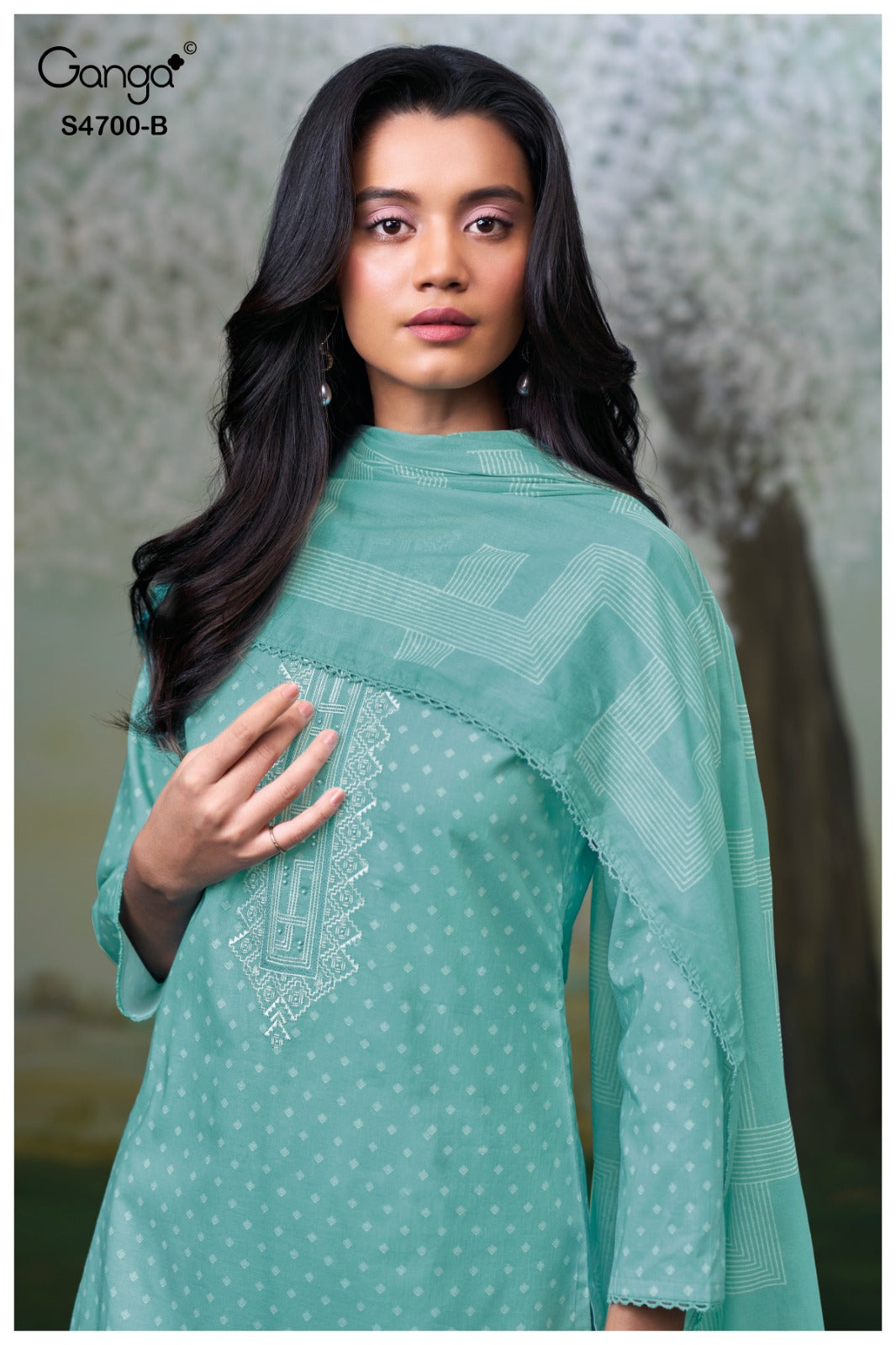 Ekanshi S4700 Ganga Cotton Pant Style Suits Wholesale Rate
