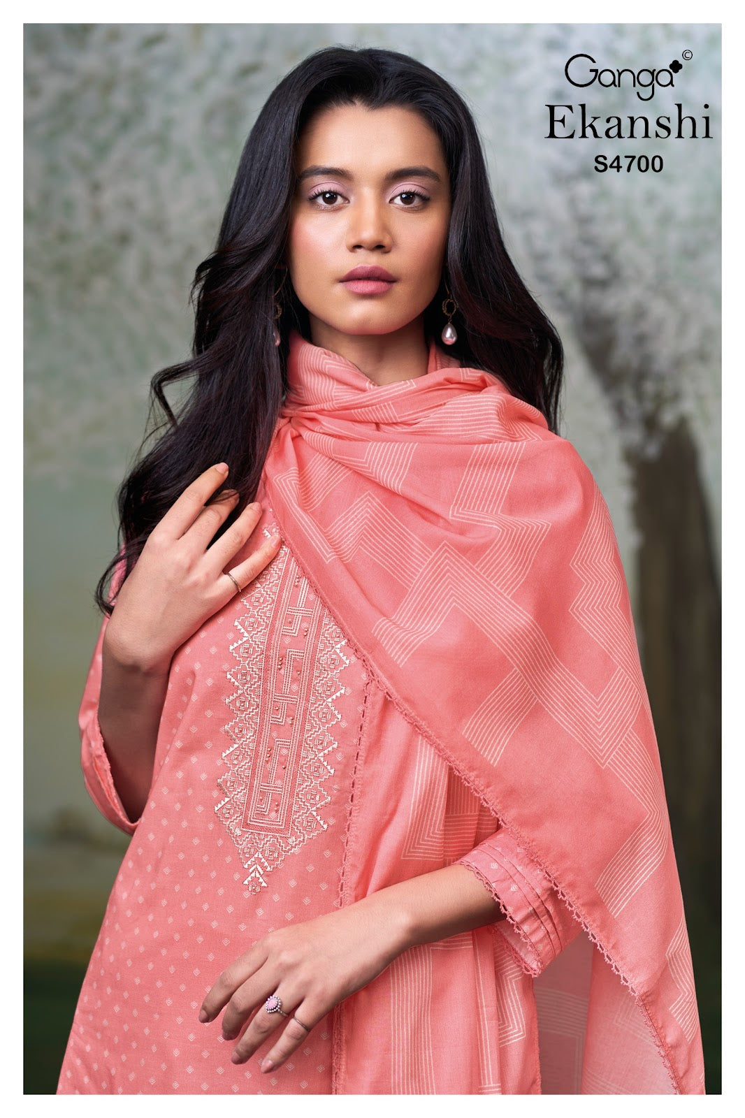 Ekanshi S4700 Ganga Cotton Pant Style Suits Wholesale Rate
