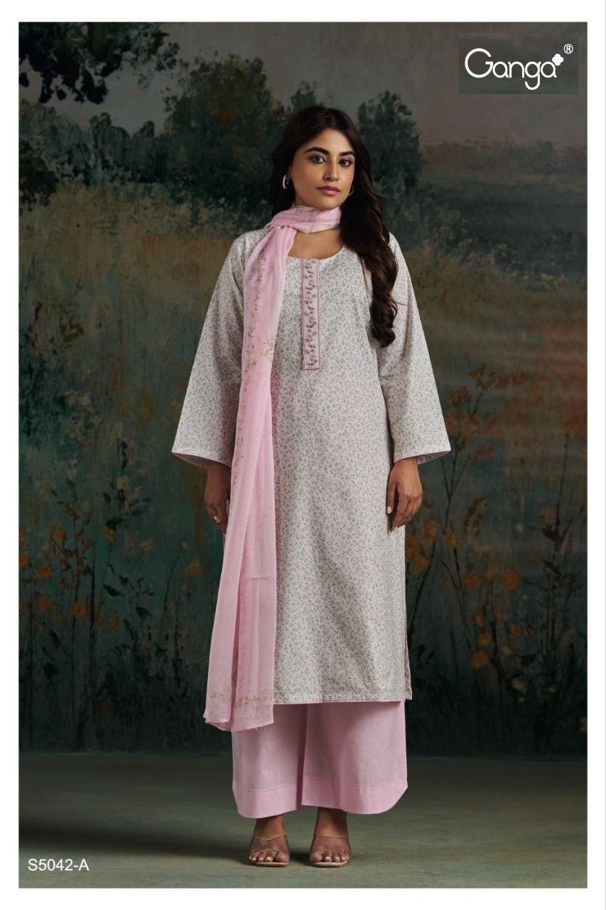 Ekanta S5042 Ganga Cotton Plazzo Style Suits Manufacturer Ahmedabad