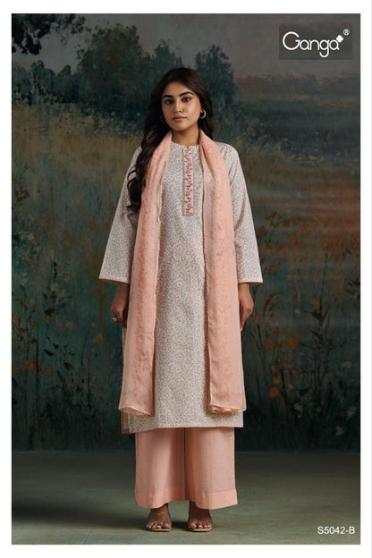 Ekanta S5042 Ganga Cotton Plazzo Style Suits Manufacturer Ahmedabad