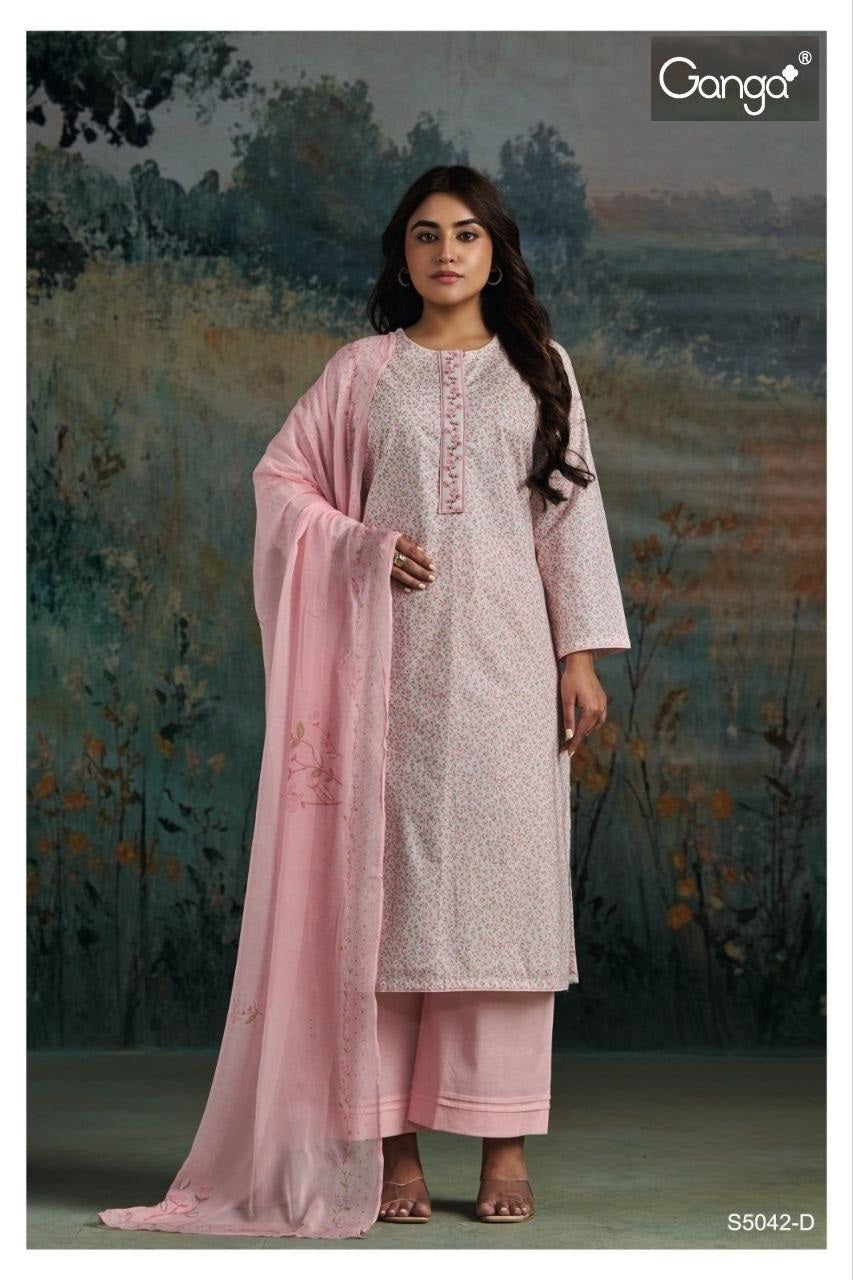 Ekanta S5042 Ganga Cotton Plazzo Style Suits Manufacturer Ahmedabad