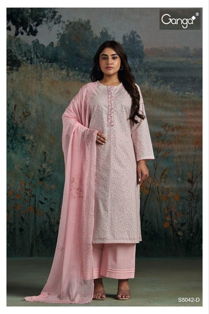 Ekanta S5042 Ganga Cotton Plazzo Style Suits Manufacturer Ahmedabad