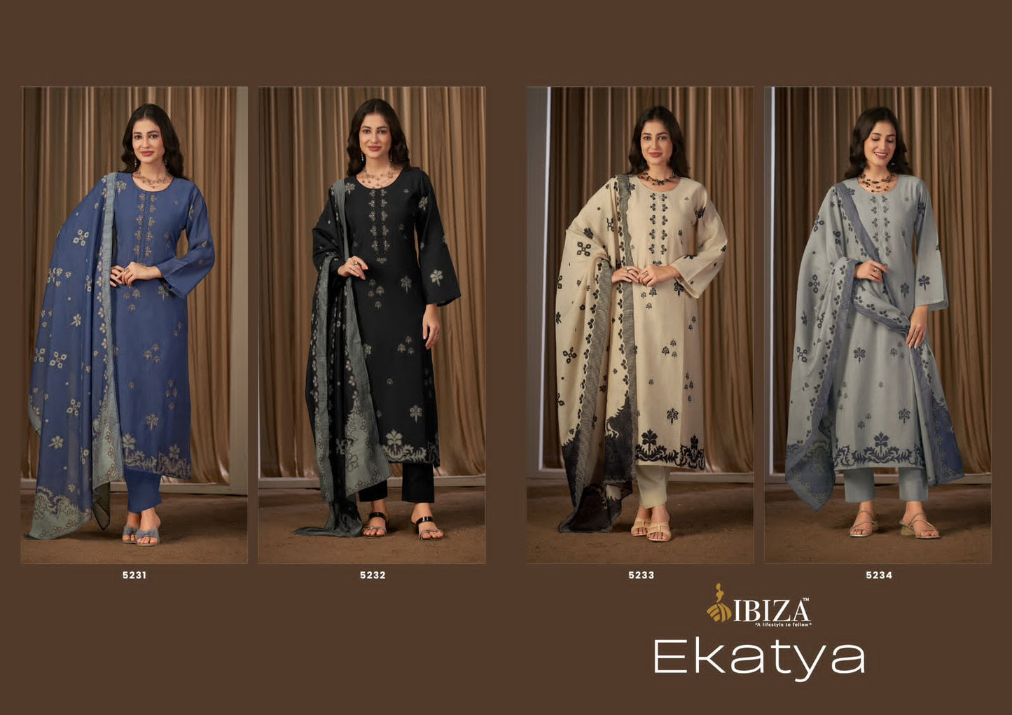 Ekatya Ibiza Muslin Pant Style Suits Manufacturer Ahmedabad