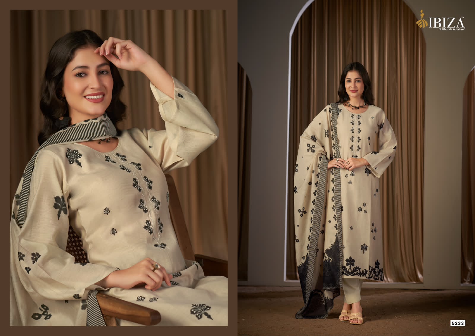 Ekatya Ibiza Muslin Pant Style Suits Manufacturer Ahmedabad