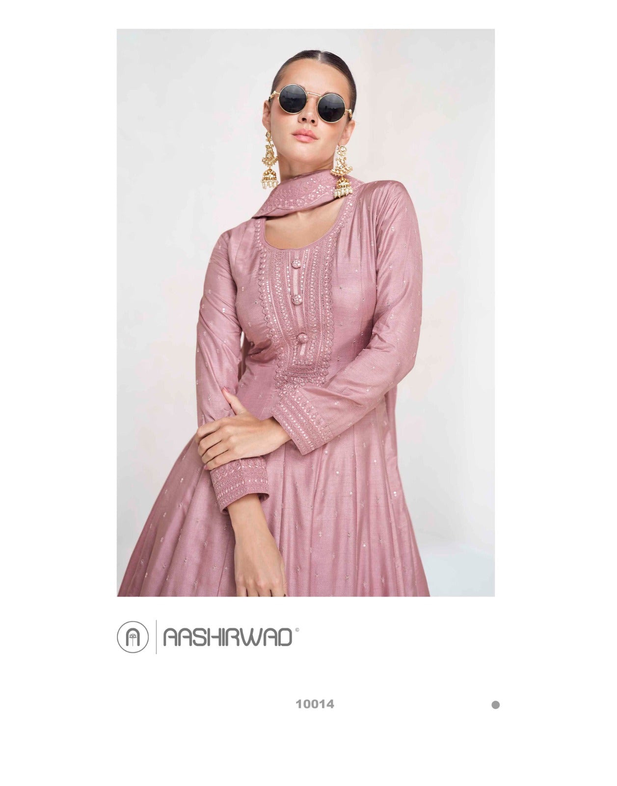 Ekaya Nx Aashirwad Creation Silk Gown Dupatta Set Manufacturer