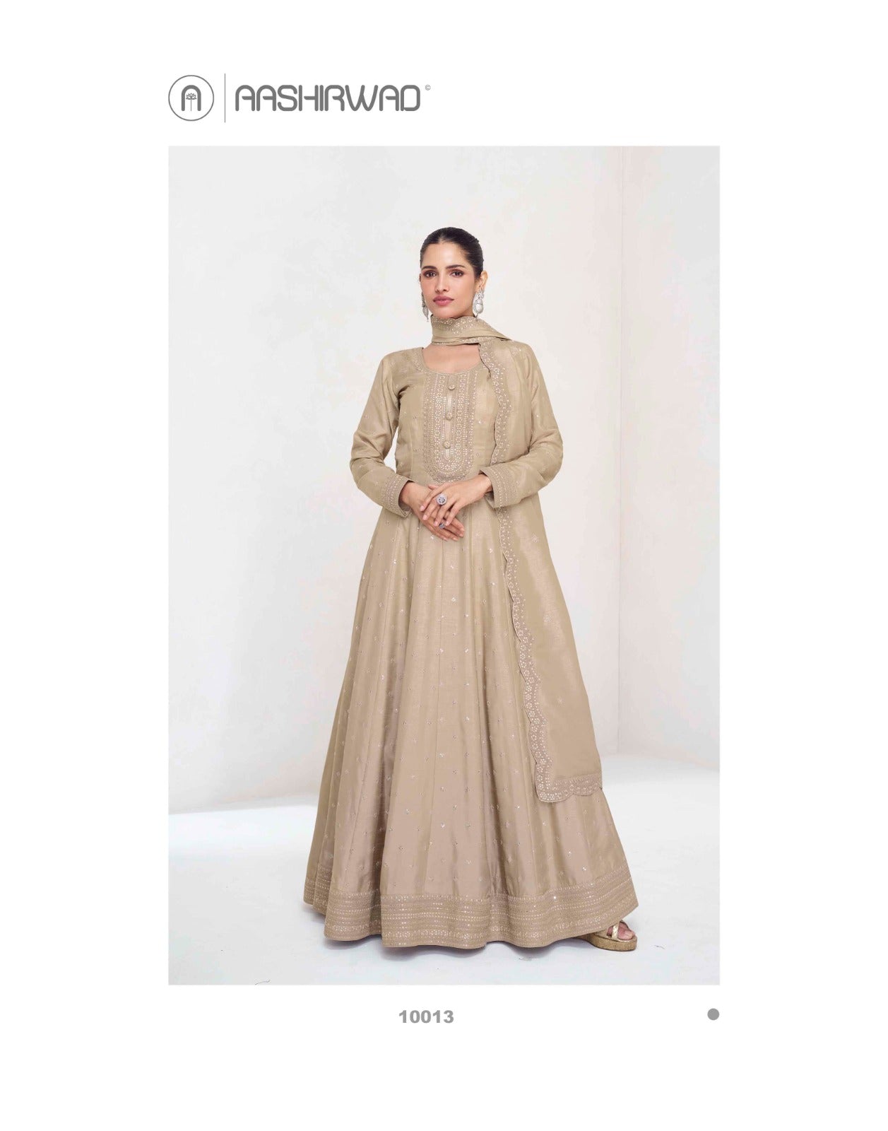 Ekaya Nx Aashirwad Creation Silk Gown Dupatta Set Manufacturer