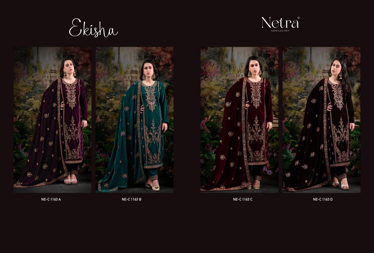 Ekisha Netra Velvet Suits Exporter