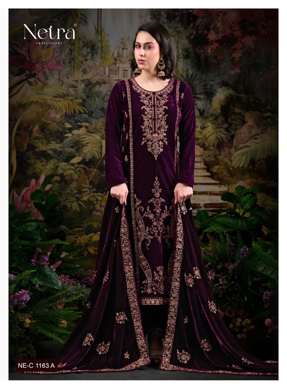 Ekisha Netra Velvet Suits Exporter