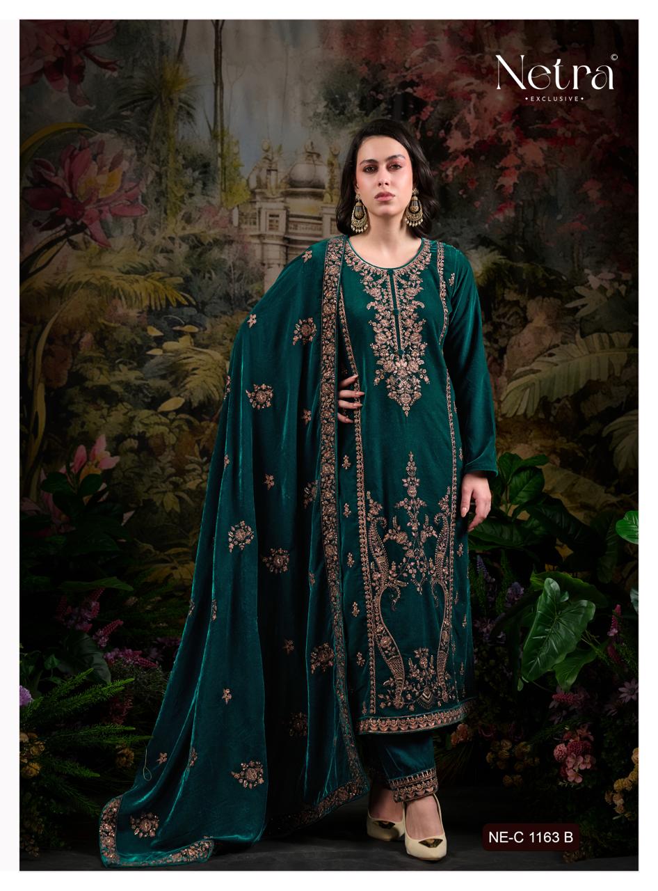 Ekisha Netra Velvet Suits Exporter