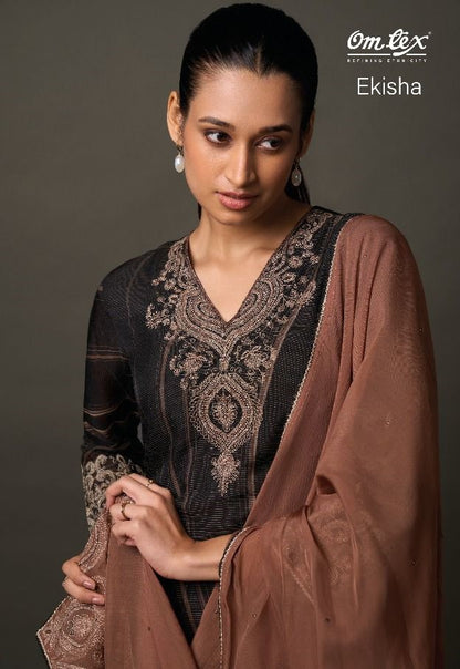 Ekisha Omtex Silk Pant Style Suits Manufacturer Gujarat