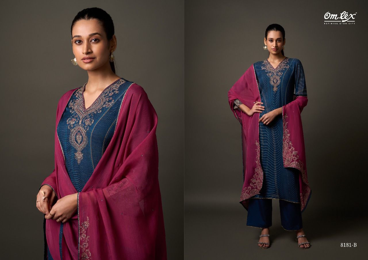 Ekisha Omtex Silk Pant Style Suits Manufacturer Gujarat