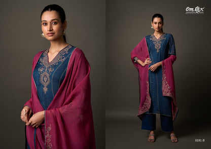 Ekisha Omtex Silk Pant Style Suits Manufacturer Gujarat
