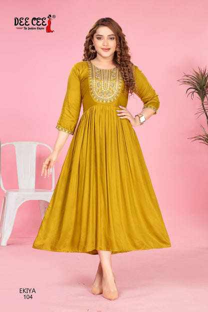 Ekiya Deecee Gaji Silk Anarkali Kurtis Manufacturer India