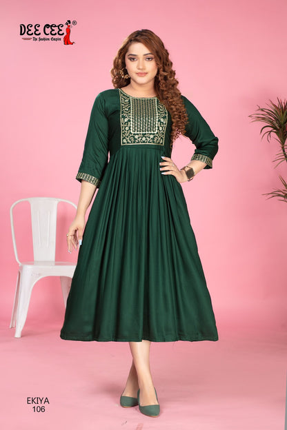 Ekiya Deecee Gaji Silk Anarkali Kurtis Manufacturer India
