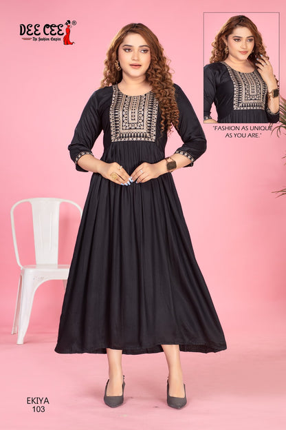 Ekiya Deecee Gaji Silk Anarkali Kurtis Manufacturer India