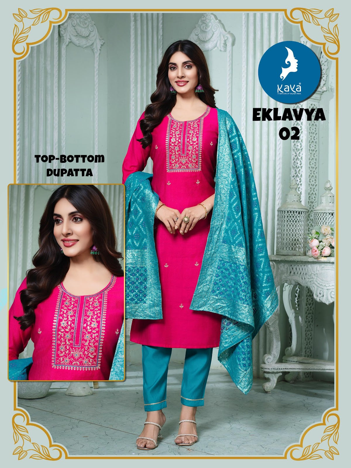 Eklavya Kaya Vertican Readymade Pant Style Suits Manufacturer India