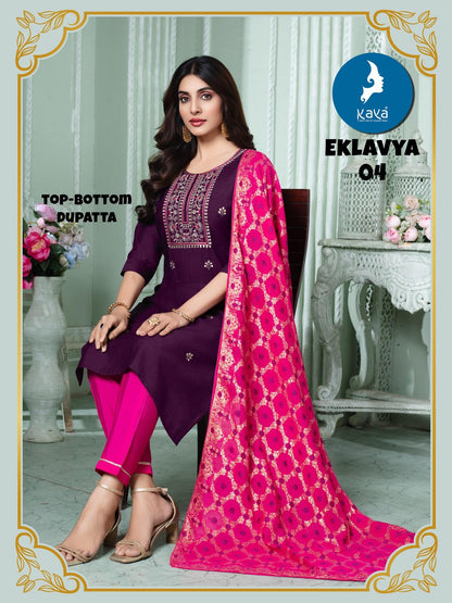 Eklavya Kaya Vertican Readymade Pant Style Suits Manufacturer India
