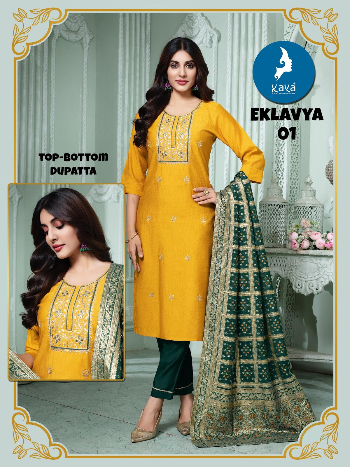 Eklavya Kaya Vertican Readymade Pant Style Suits Manufacturer India