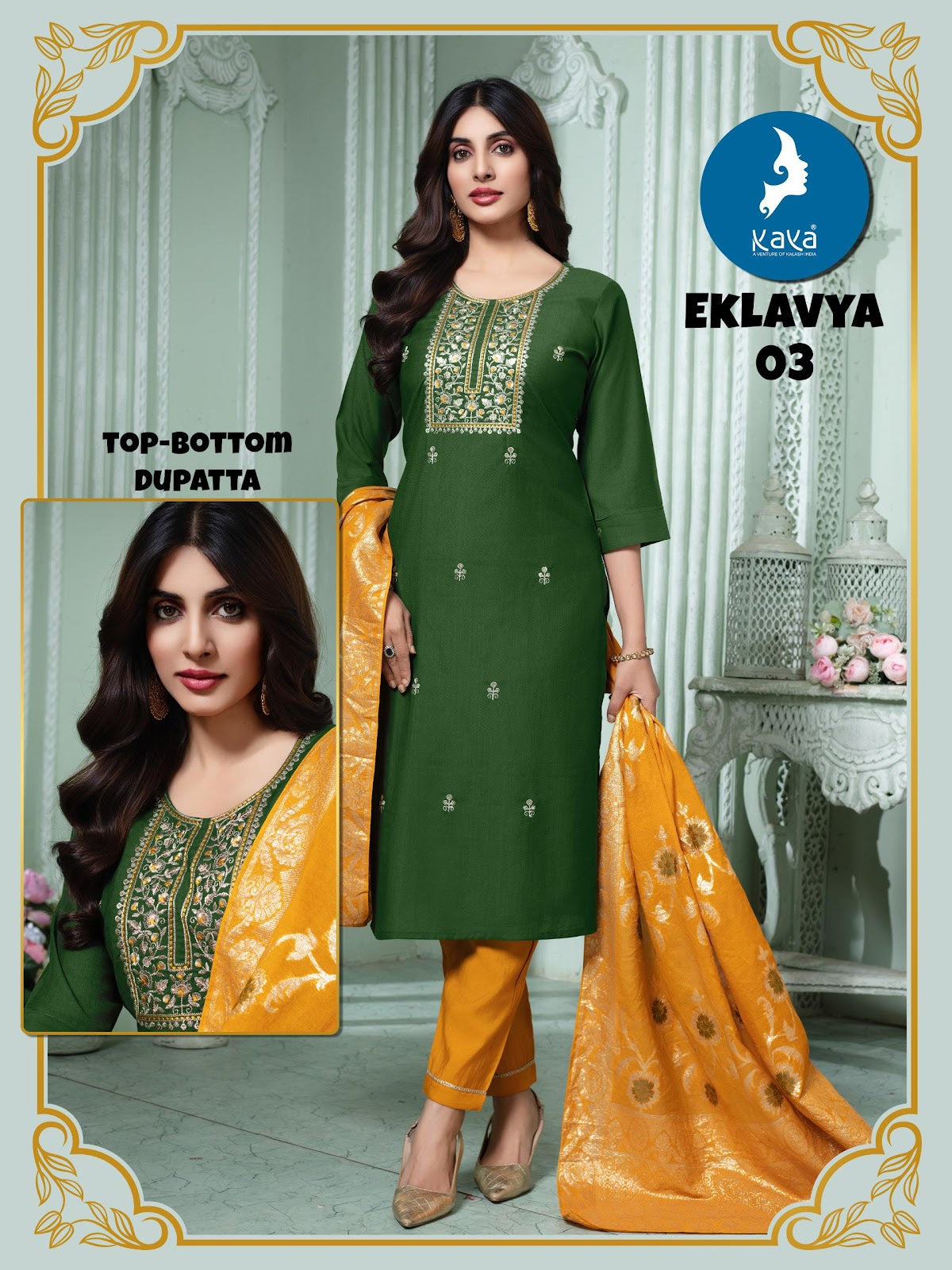 Eklavya Kaya Vertican Readymade Pant Style Suits Manufacturer India