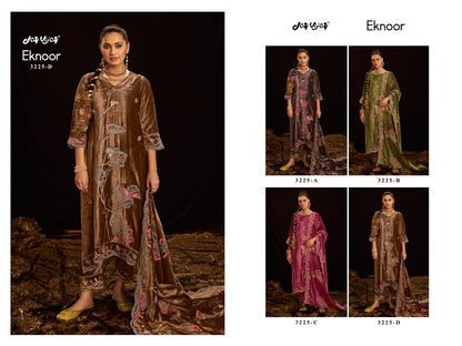 Eknoor 3225 Jay Vijay Pure Viscose Velvet Suits Wholesaler