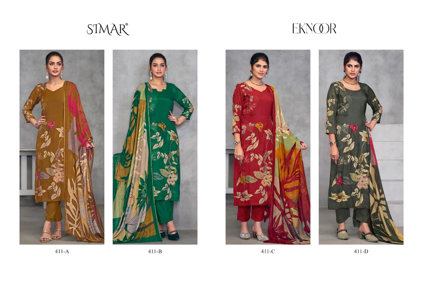 Eknoor Simar Viscose Muslin Pant Style Suits Wholesale Rate