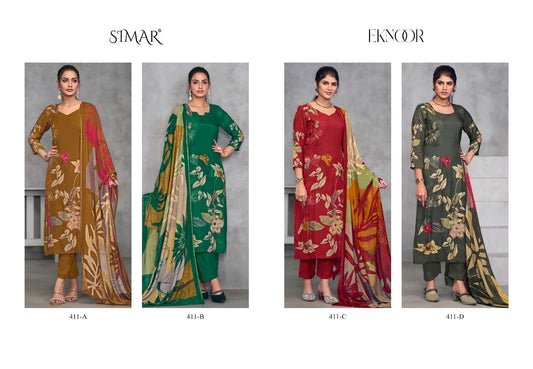 Eknoor Simar Viscose Muslin Pant Style Suits Wholesale Rate