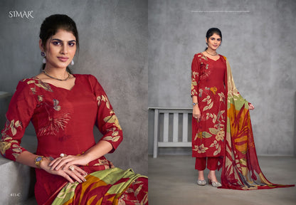 Eknoor Simar Viscose Muslin Pant Style Suits Wholesale Rate